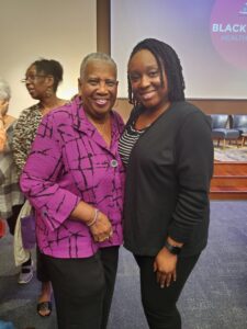 Byllye Avery and Davia Rose Lassiter at the 40th anniversary of the Black Woman's Health Imperative